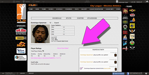 Activity Search Feature